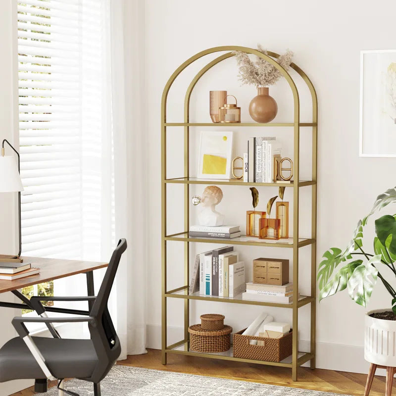 crafted metal book case